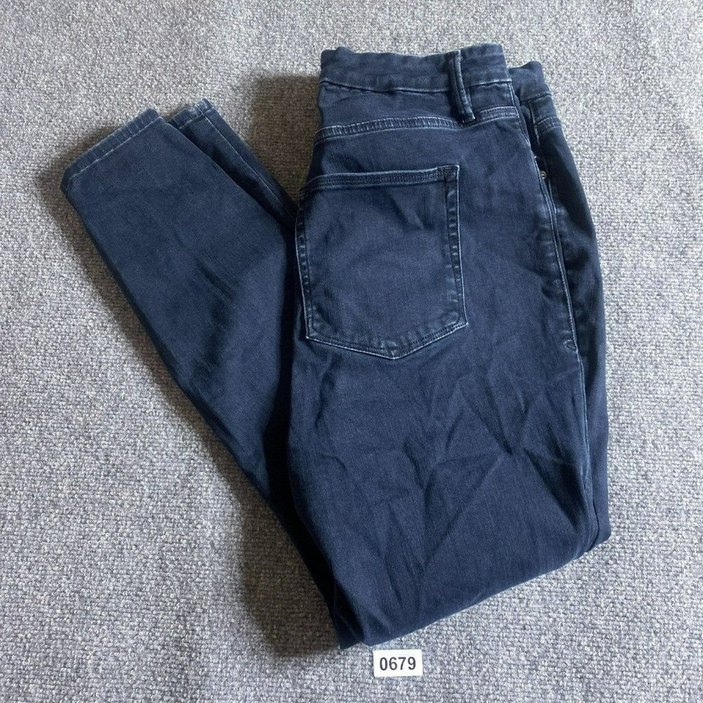 Good American Jeans Womens 16 Blue Good Legs Skinny Fit High Rise Stretch Denim